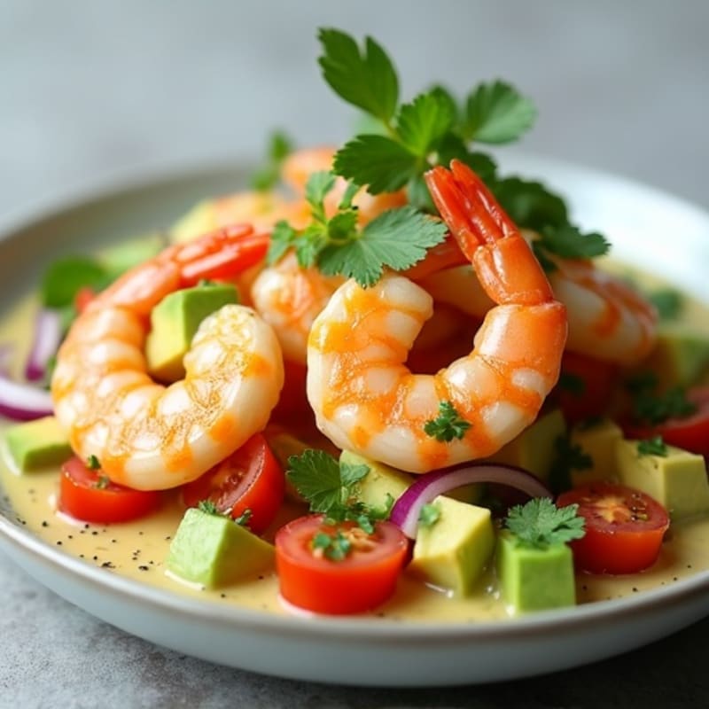Citrus-Marinated Shrimp and Creamy Avocado Ceviche