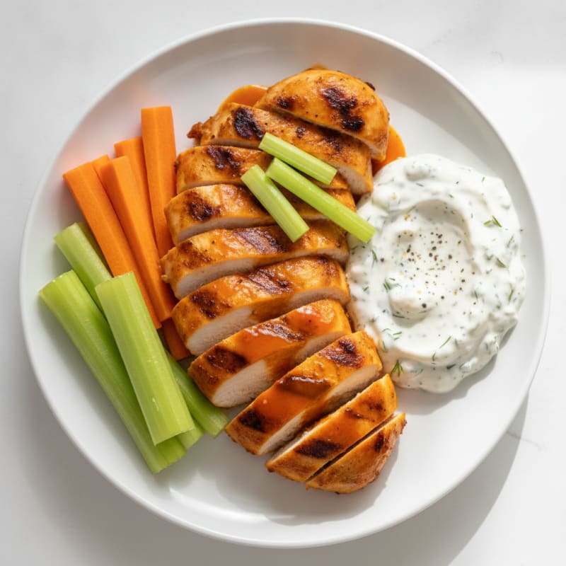 Buffalo Grilled Chicken with Ranch Dip