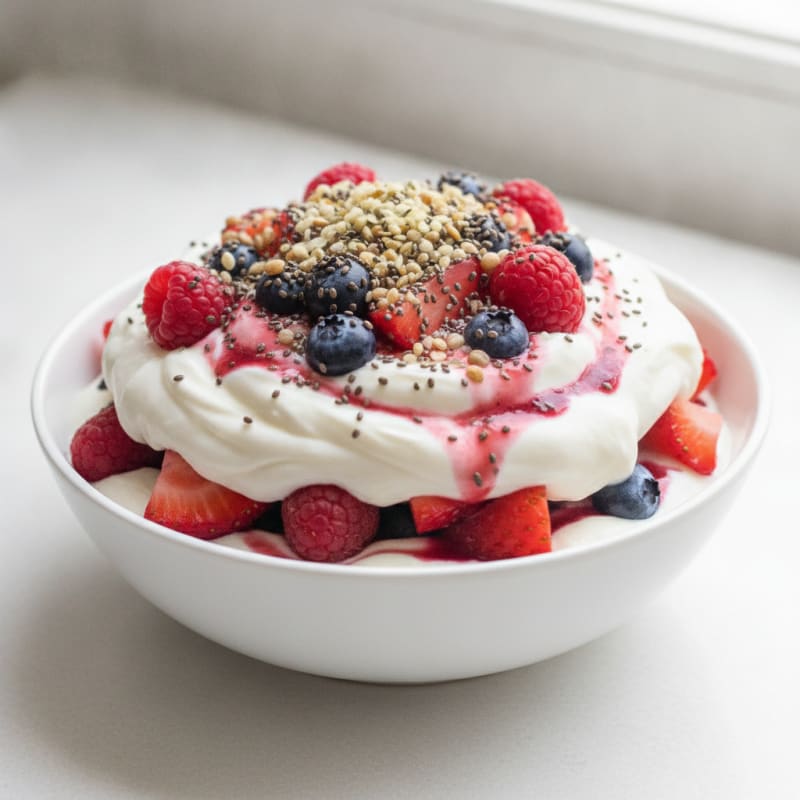 Creamy Greek Yogurt Protein Parfait with Mixed Berries