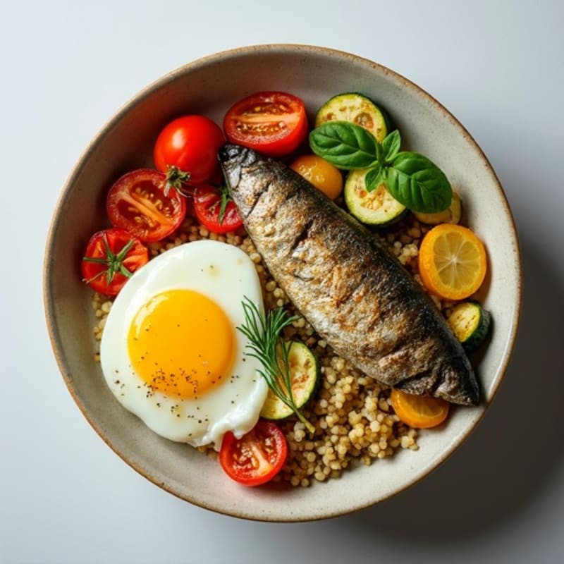 Lemon-Herb Sardine and Roasted Vegetable Bowl