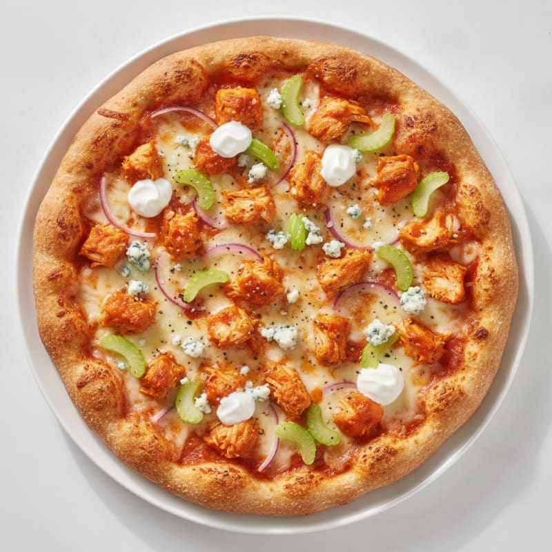 Buffalo Chicken Pizza with Blue Cheese