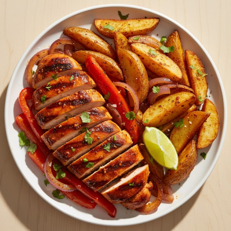 Spicy Chipotle Chicken and Crispy Roasted Potatoes