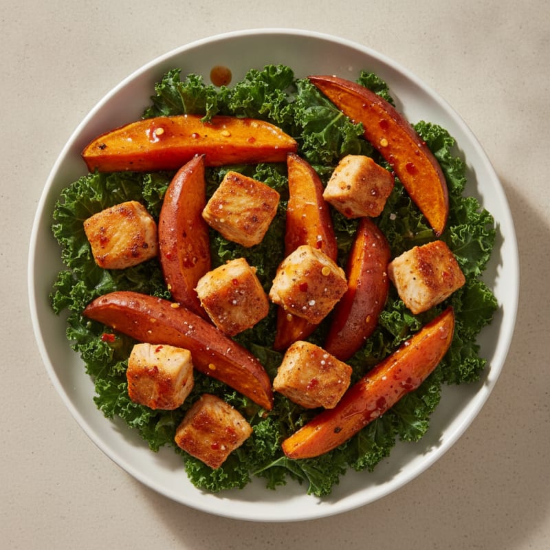 Hot Honey Sweet Potato & Chicken Bowl