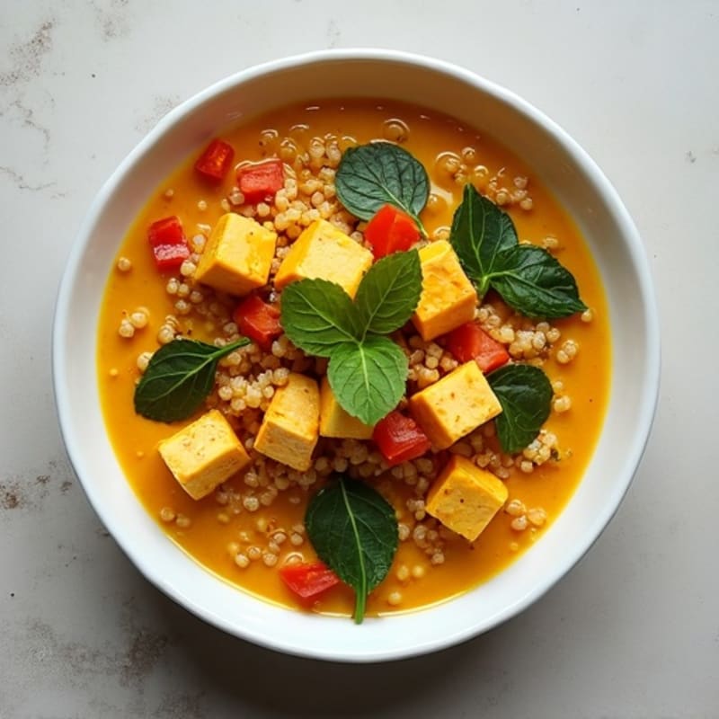 Creamy Paneer and Mixed Dal Stew with Quinoa