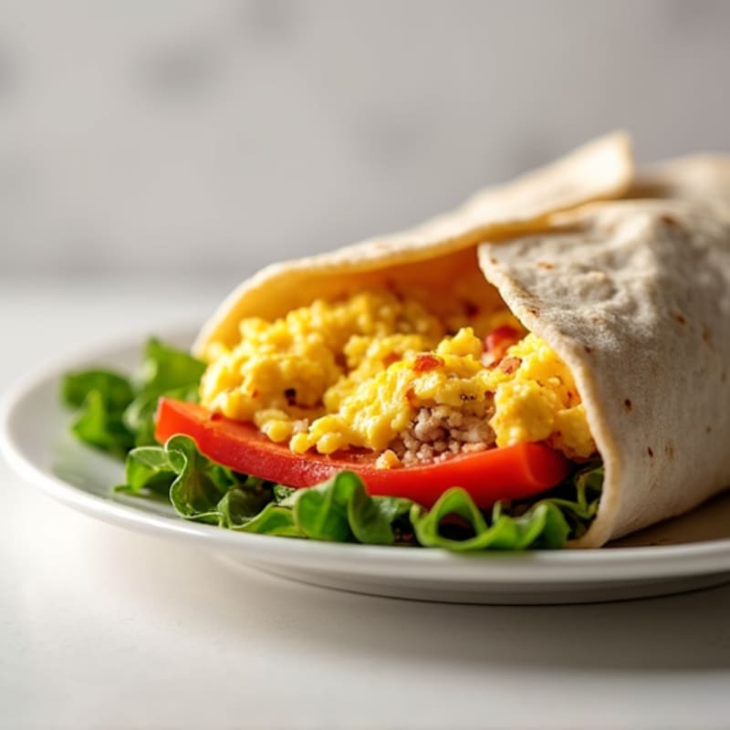 Protein-Packed Egg and Turkey Breakfast Burrito