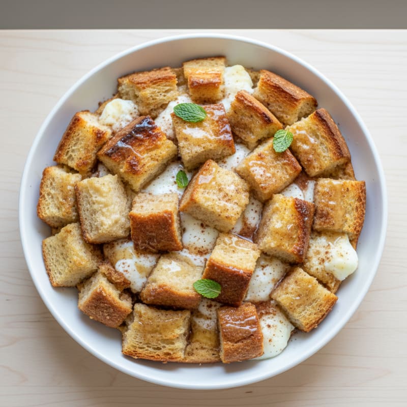 Protein Bread Pudding with Egg Whites