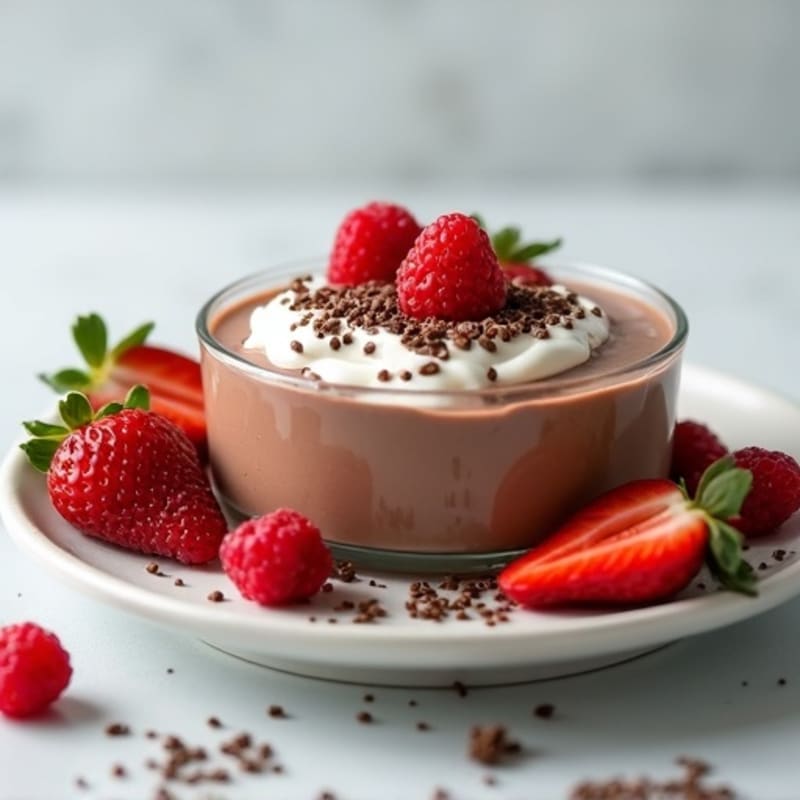 Silky Chocolate Protein Pudding with Greek Yogurt