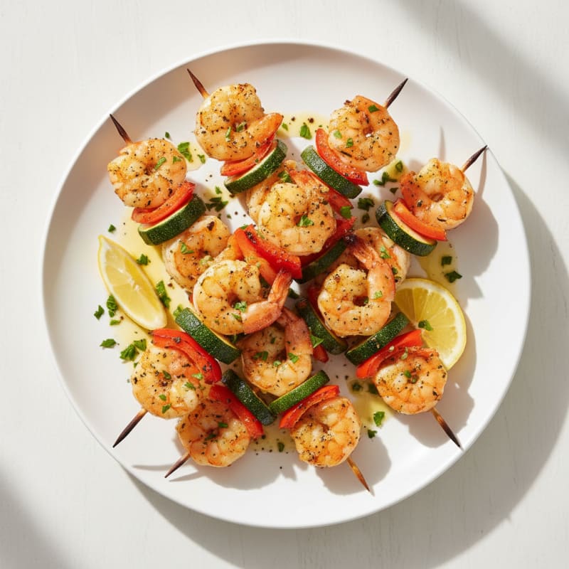 Garlic-Herb Roasted Shrimp Skewers