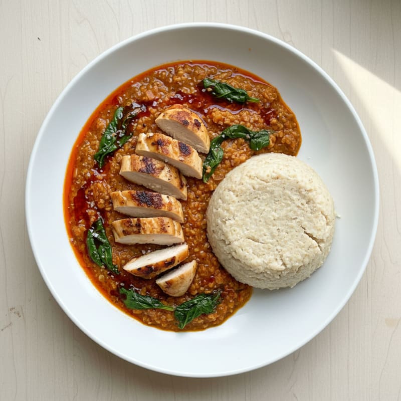 Egusi Soup with Fufu