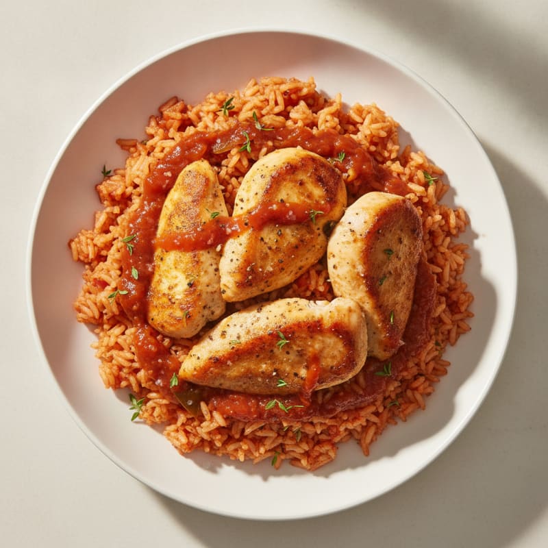 West African Jollof Rice with Chicken
