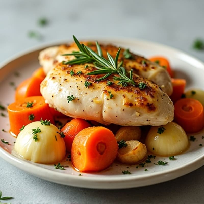 Slow Cooker Garlic Herb Chicken with Hearty Root Vegetables