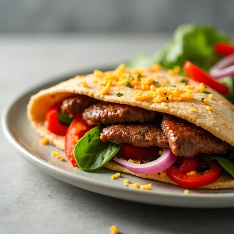 Crispy Lean Steak and Loaded Veggie Quesadillas