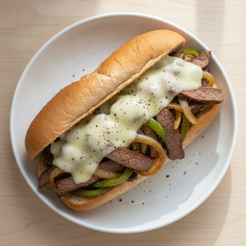 Classic Philly Cheesesteak Sandwich