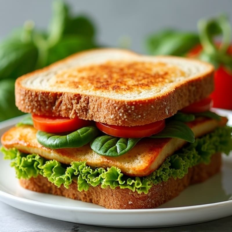 Grilled Chicken Pesto Sandwich with Fresh Greens