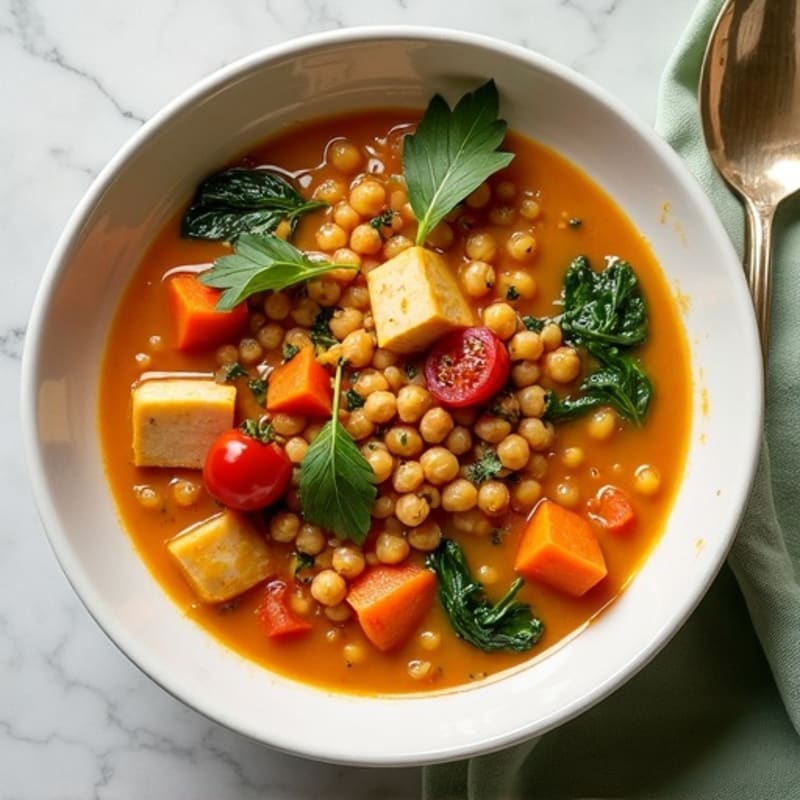 Creamy Coconut Red Lentil and Vegetable Stew