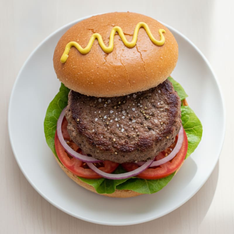 Classic Beef Burger with Toasted Bun