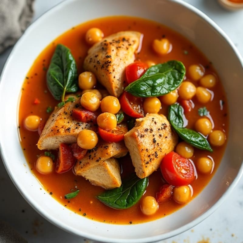 Hearty Chicken and Chickpea Stew with Warming Spices