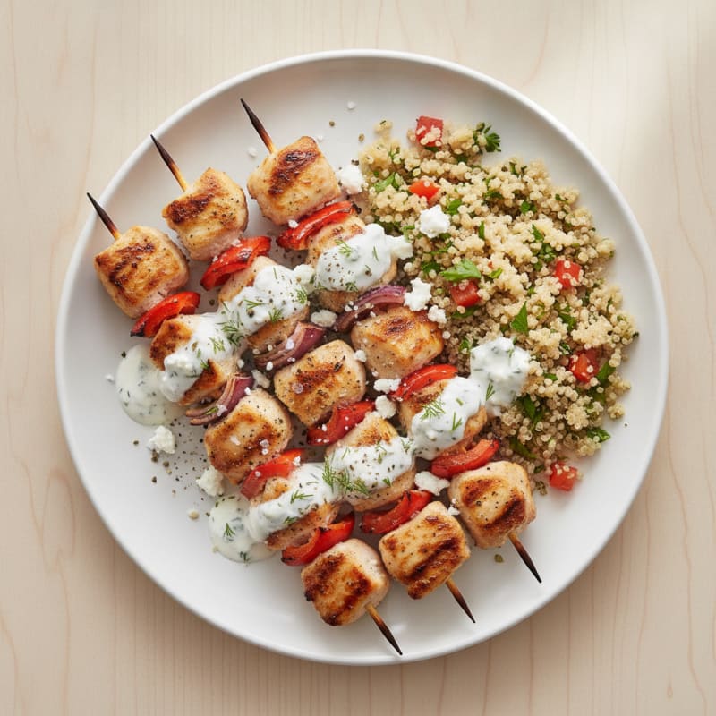 Greek Yogurt Marinated Chicken Skewers