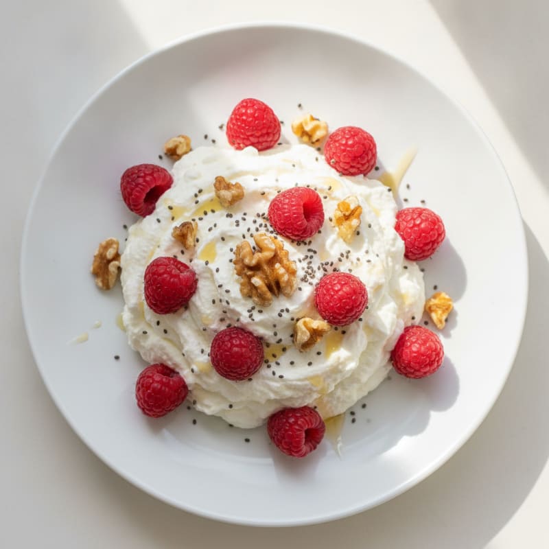 Silky Greek Yogurt Protein Mousse with Fresh Berries