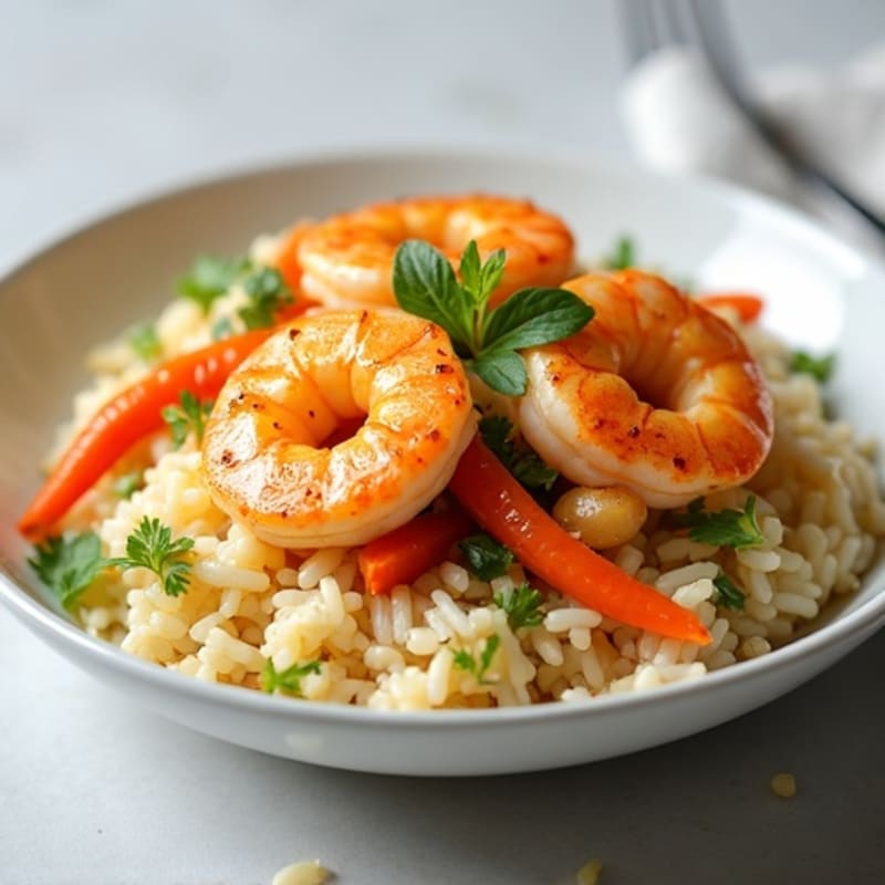 Shrimp and Vegetable Rice Stir-Fry