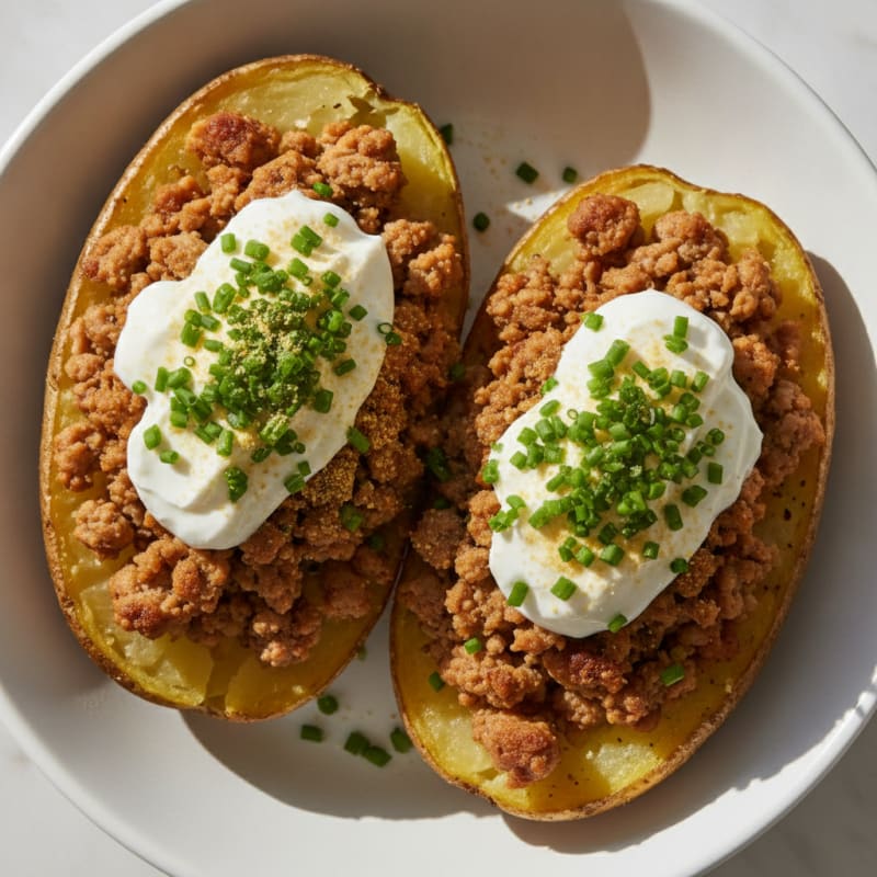 Loaded Baked Potatoes with Chives