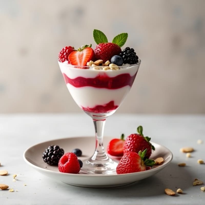 Creamy Protein Yogurt Parfait with Berries