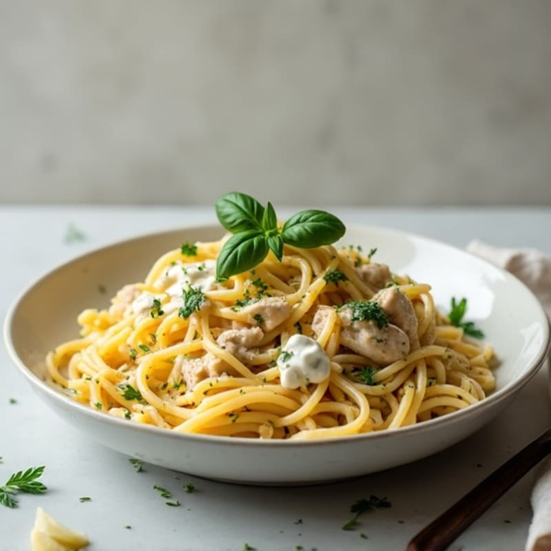 Creamy Garlic Herb Chicken Pasta