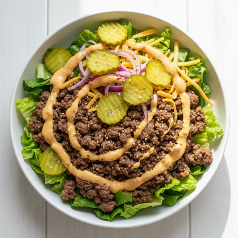 Creamy Big Mac Beef Bowls