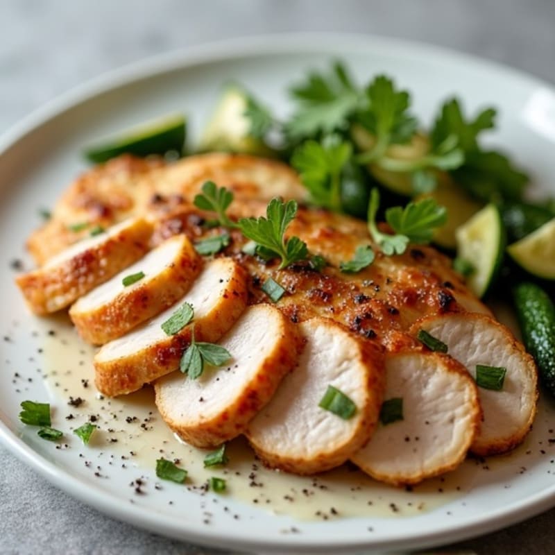 Seared Turkey Breast with Roasted Zucchini