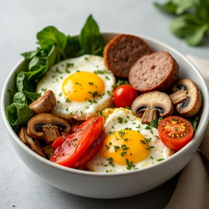 Protein-Packed Veggie and Egg White Scramble Bowl