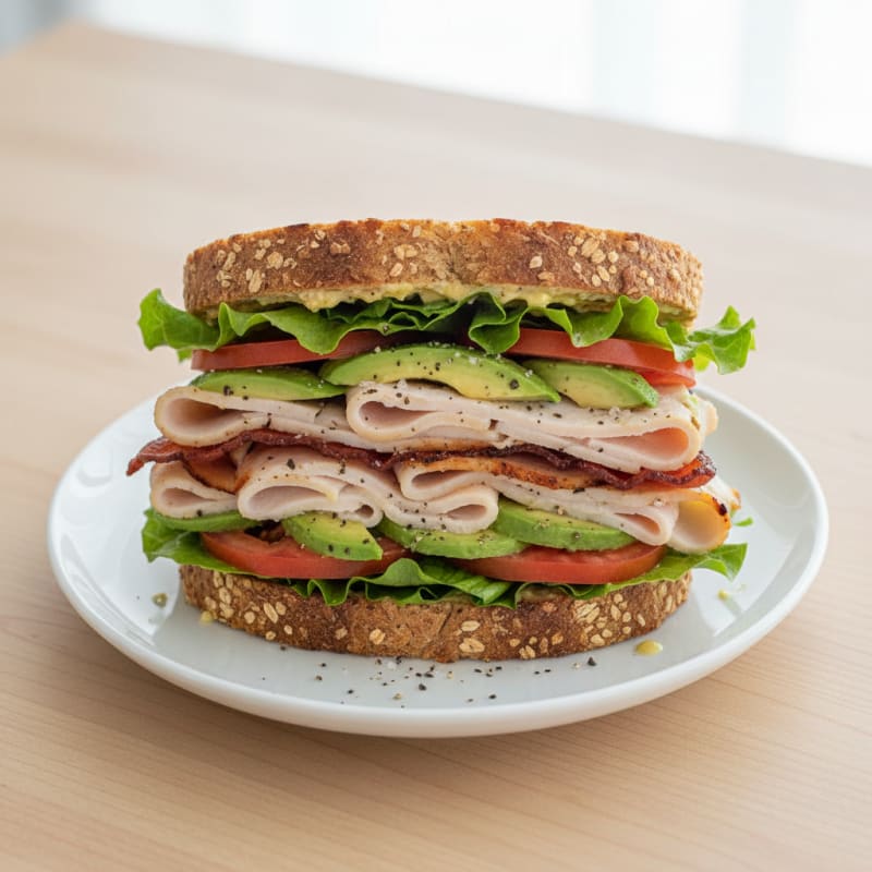 Turkey Club Sandwich with Avocado