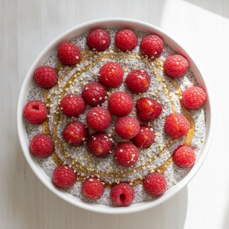Raspberry Coconut Chia Pudding
