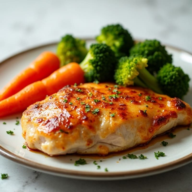Sheet Pan Maple-Glazed Chicken with Roasted Carrots and Broccoli