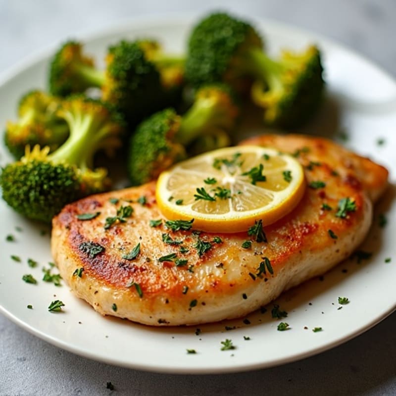 Lemon-Herb Roasted Chicken with Crispy Roasted Broccoli