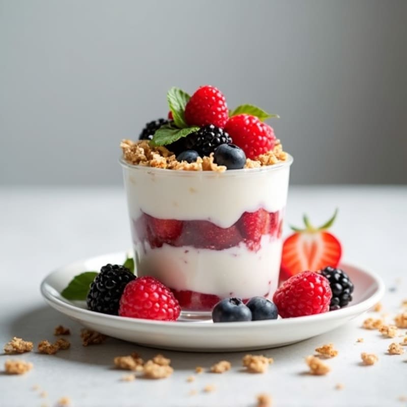 Creamy Greek Yogurt Protein Parfait with Berries