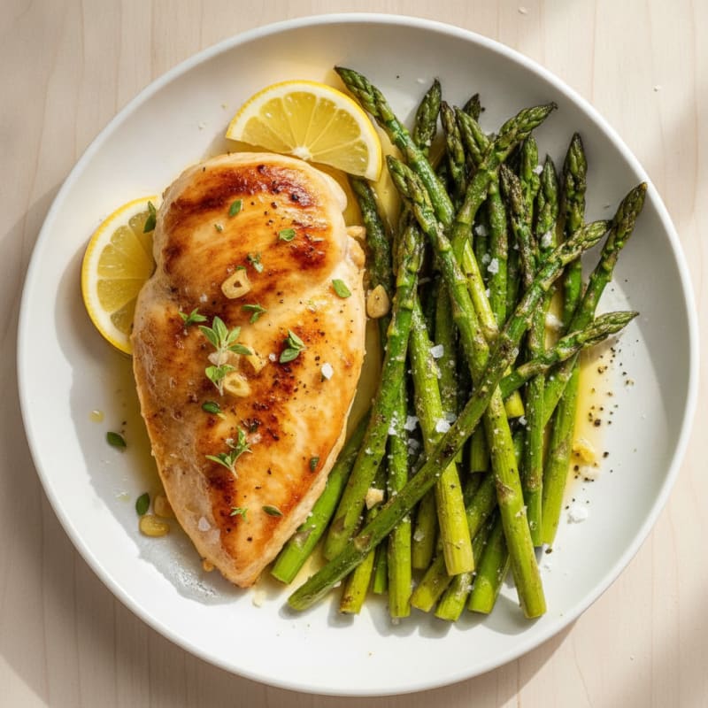 Lemon Herb Chicken with Roasted Asparagus