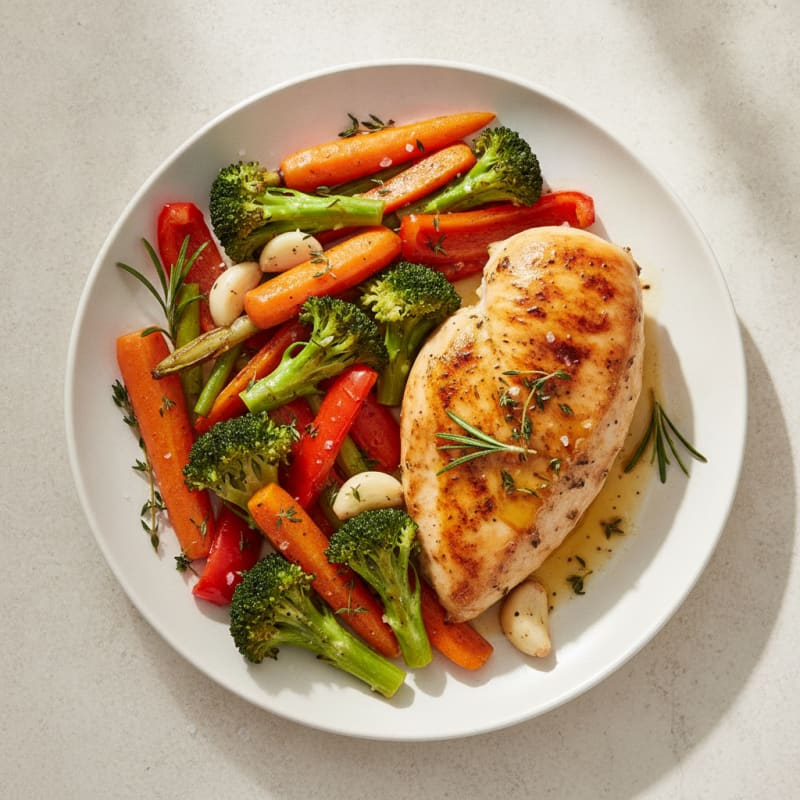 Herb-Roasted Chicken with Roasted Vegetables