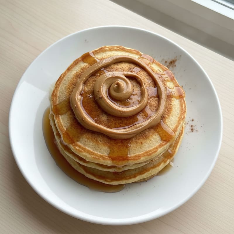 Peanut Butter Maple Pancakes