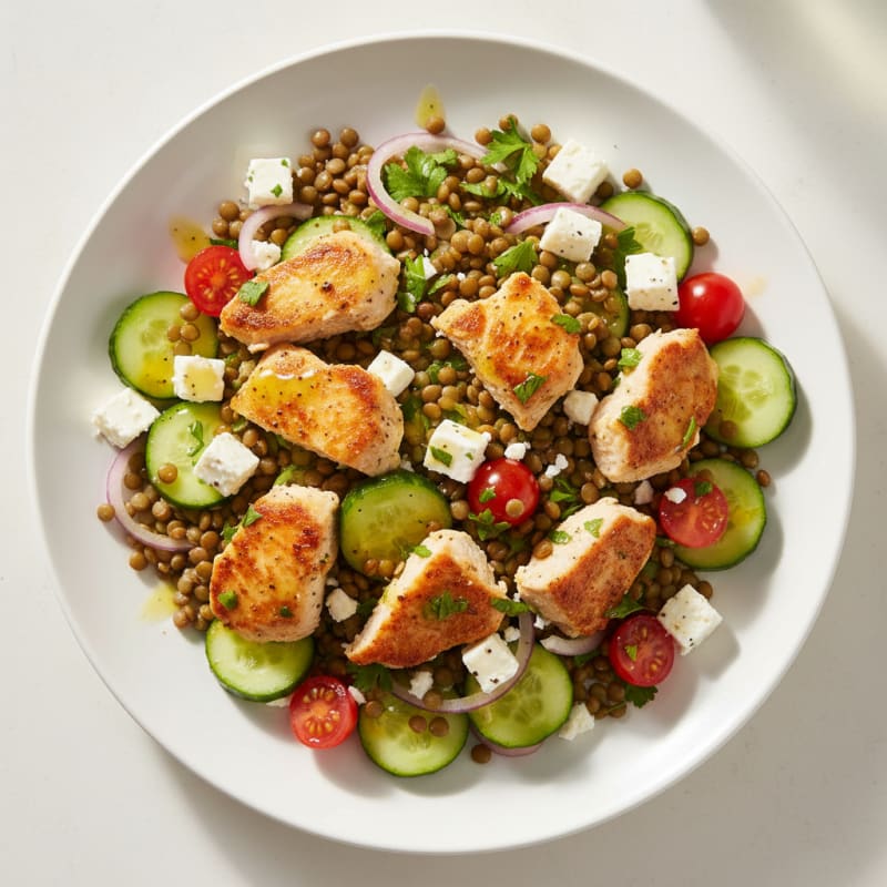 Mediterranean Lentil Salad with Feta