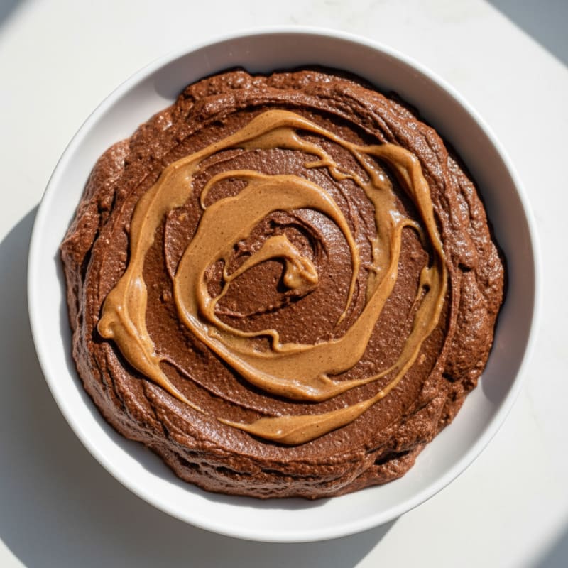 Silky Chocolate Protein Pudding with Almond Butter Swirl