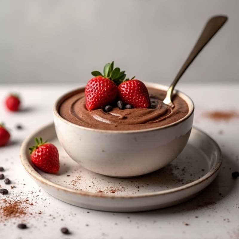 Silky Chocolate Protein Pudding with Chia Seeds