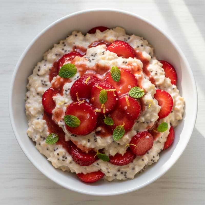Strawberry Shortcake Overnight Oats