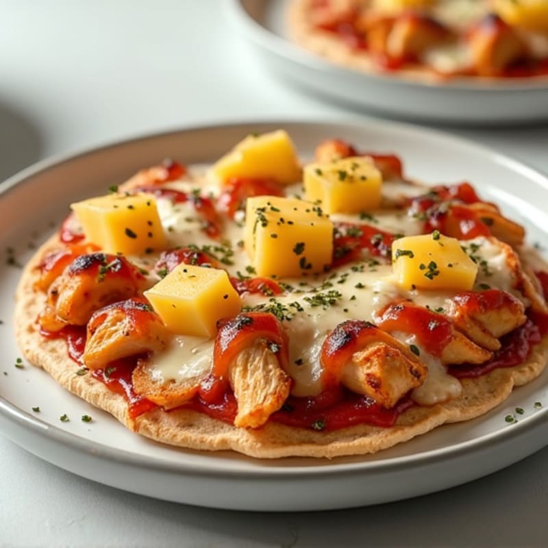 Grilled Chicken Pineapple BBQ Pizza