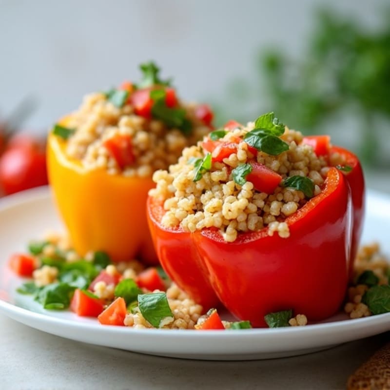 Lean Ground Turkey Stuffed Bell Peppers