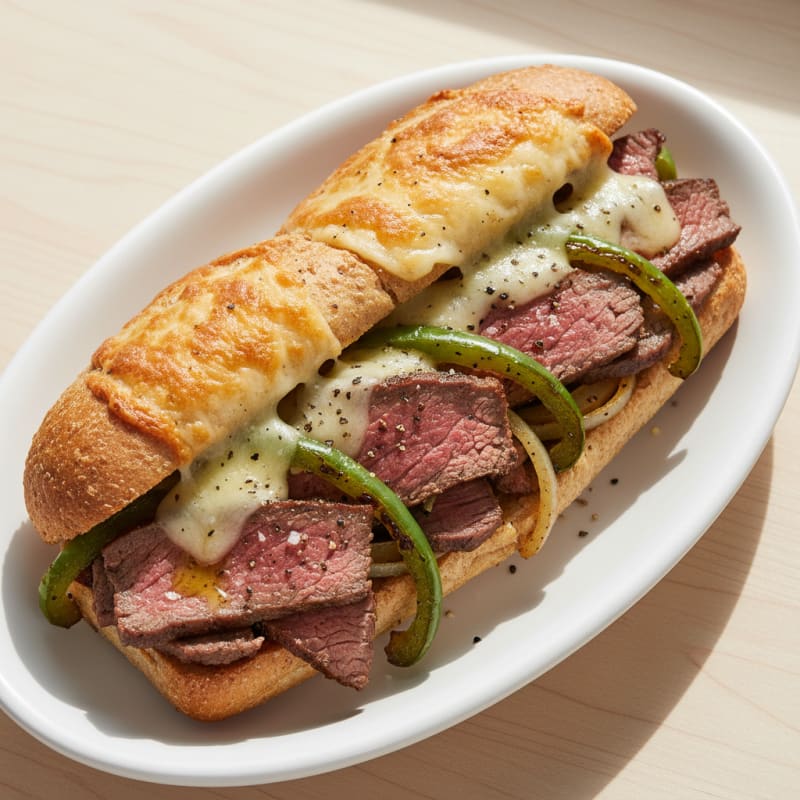 Philly Steak and Provolone Sandwich