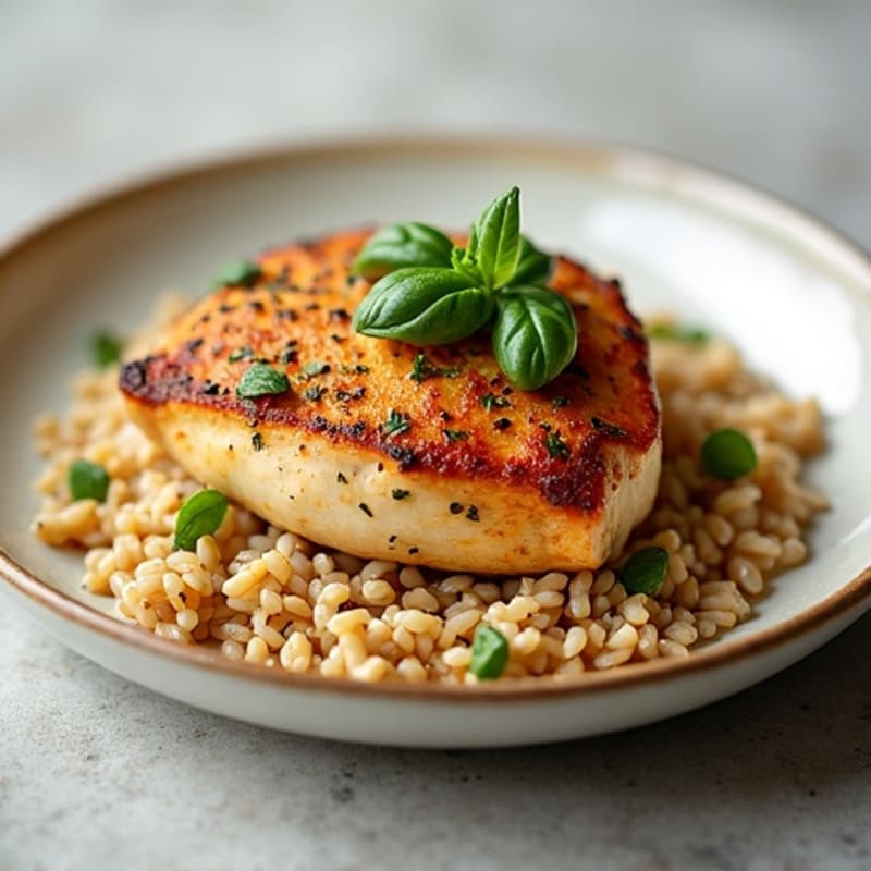 Herb-Roasted Chicken with Fragrant Brown Rice