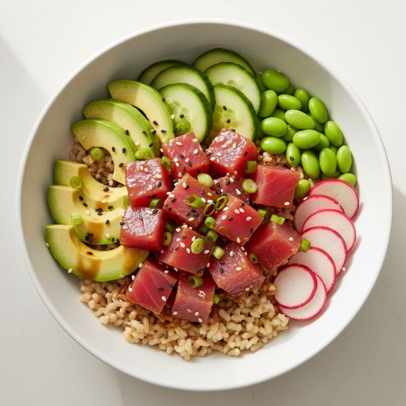 Ahi Tuna Hawaiian Poke Bowl