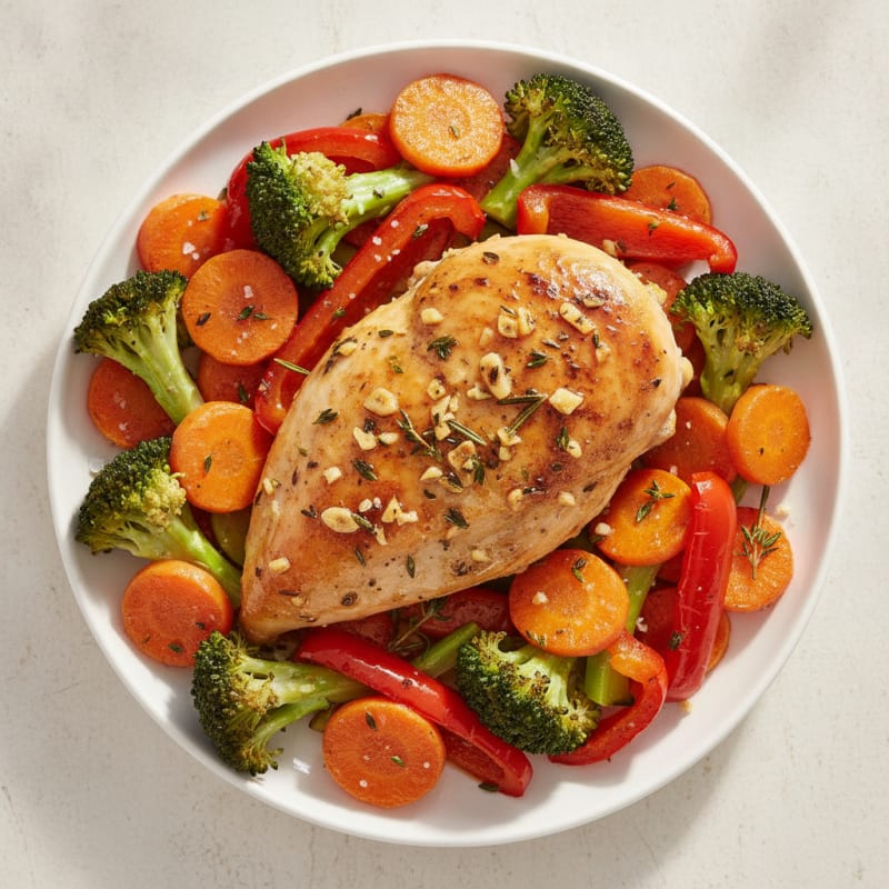 Garlic Herb Roasted Chicken with Vegetables