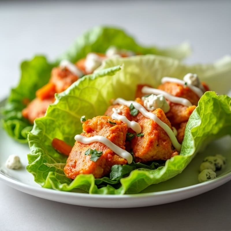 Spicy Buffalo Ranch Chicken Lettuce Wrap