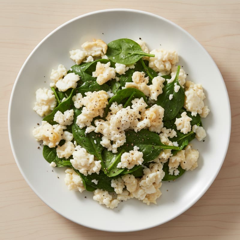 Egg White Spinach Scramble